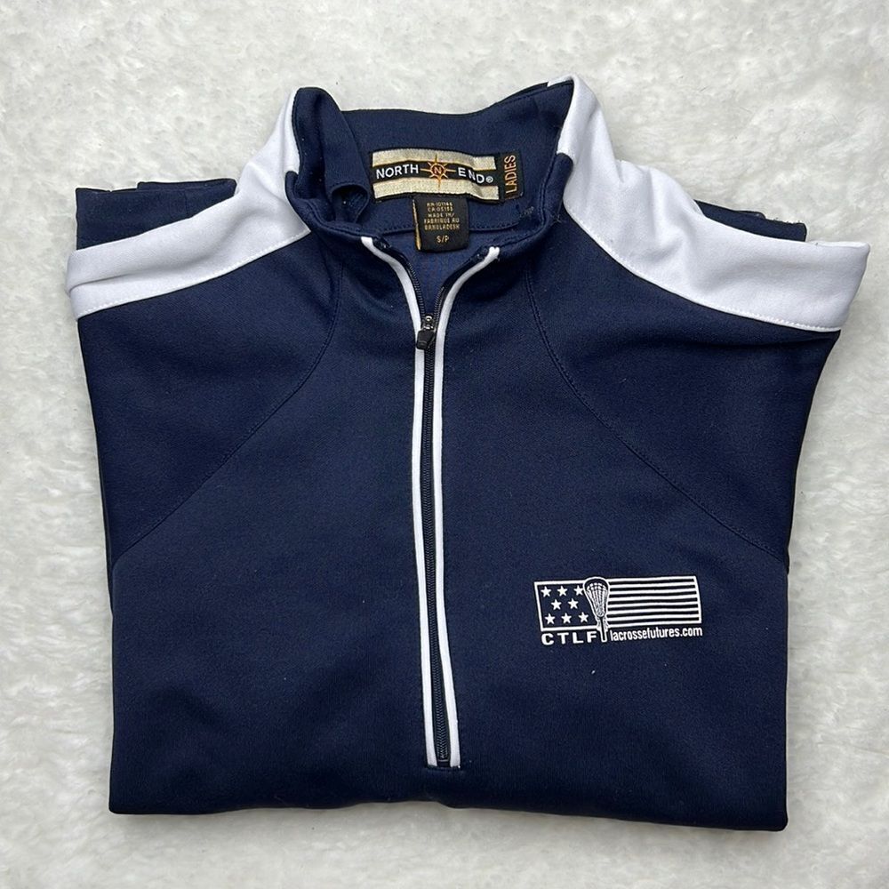 North End CTLF Navy Mock Neck Quarter Zip Jacket #29‎ Ladies Size Small